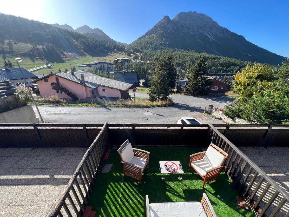 Ferienwohnung Les Tanieres De Montgenevre - La Marmotte - Duplex 4 P Entierement Renove Avec Vue Magnifique Exterior foto