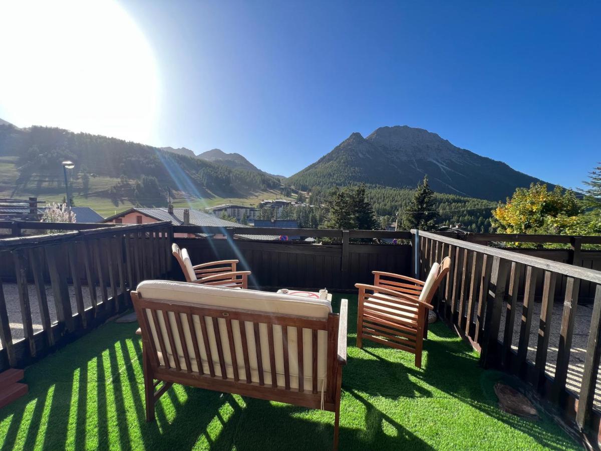 Ferienwohnung Les Tanieres De Montgenevre - La Marmotte - Duplex 4 P Entierement Renove Avec Vue Magnifique Exterior foto